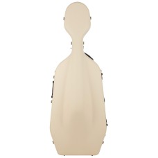 HISCOX Standard Cello Case With Wheels & Pull Handle - Ivory/Silver